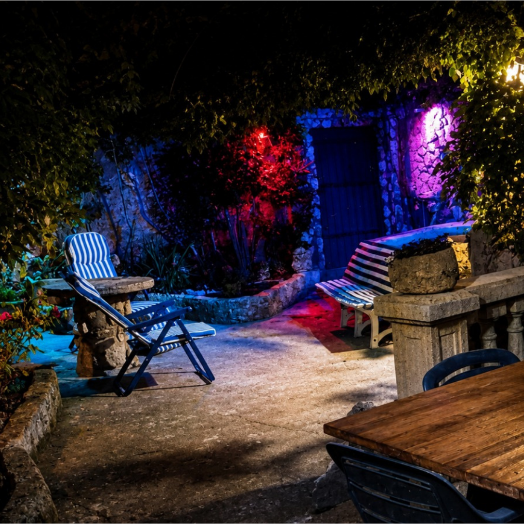 Casa Carrablancas Jardín de noche